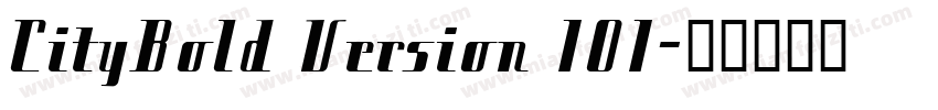 CityBold Version 101字体转换